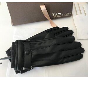 Winter Gloves Men Women Windproof Warm Thick Leather Thermal Mittens Touchscreen